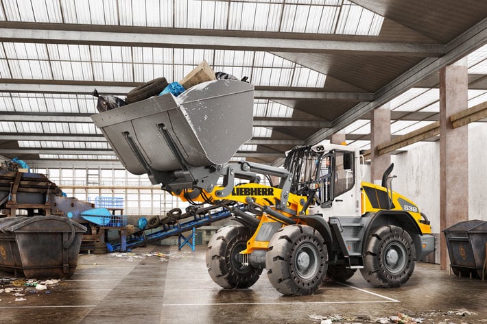 In case of imminent accident, new brake assistant for Liebherr wheel loaders reduces stopping distance